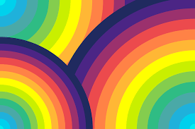 Colorful cartoon balloons and a rainbow. Background Rainbow Colors Free Image On Pixabay