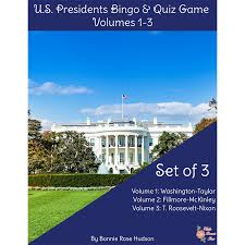 Founding fathers like george washington and thomas jefferson were some of the united states' earliest leaders. U S Presidents Bingo And Quiz Game Volumes 1 3 Ages 5 10 Writebonnierose Com