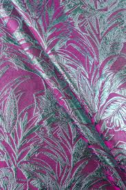 Fuchsia jacquard in shiny flowers