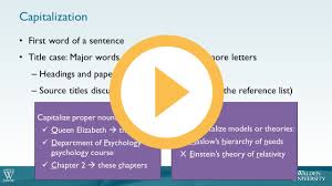 Capitalization Other Apa Guidelines Academic Guides At Walden University