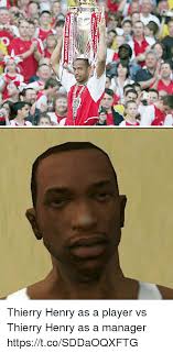 Thierry henry gets meme treatment after france defeats belgium. Thierry Henry As A Player Vs Thierry Henry As A Manager Httpstcosddaoqxftg Meme On Me Me