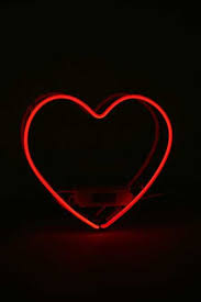 Red Neon Heart Light Neon Heart Light Neon Wallpaper Red Aesthetic
