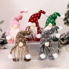 Are there any knitting patterns for fairy dolls? Buy Forest Old Man Christmas Gnome Ornaments Funny Standing Plush Dolls New Year Decoration Forester Knitted Hat Sitting Doll Cicig