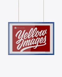 Download Poster W Matte Frame Mockup In Indoor Advertising Mockups On Yellow Images Object Mockups Mockup Free Psd Free Psd Mockups Templates Poster Mockup Psd PSD Mockup Templates