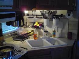 Fifth Wheel Kitchen With Ikea Accessories To Free Up Counter Space Fifth Wheel Living Camper Organization Rv Campers