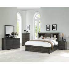 This bedrrom set features pieces made of 100% solid pine wood from southern brazil that can last for years. Acme Furniture Louis Philippe Iii Dark Gray Eastern King Bed With Storage 24927ek The Home Depot Bedroom Set Furniture Gorgeous Bed