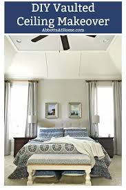 Moreover, because the ceiling angles upward, you may want to seriously consider whether crown molding is something you wish to install. Beautiful Diy Vaulted Ceiling Makeover Abbotts At Home