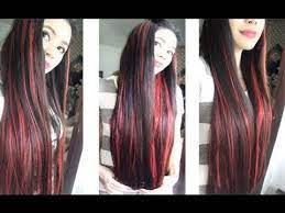 Allow your hair a recovery time of at least two weeks after either of these two treatments. Red Streaks On My Hair Youtube