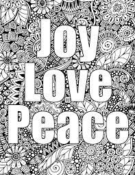 Find 15 free printable peace sign coloring pages. Joylovepeace Coloring Pages For Adults 1 Printable Etsy