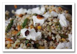 · this mediterranean farro salad is filled with fresh ingredients, lots of chewy delicious farro, and it's tossed with a light greek vinaigrette. Meyer Lemon Grain Salad With Asparagus Toasted Almonds And Goat Cheese Tastingspoons