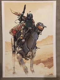 Bounty Hunter A3 Fine Art Print Etsy Star Wars Art Boba Fett Star Wars Comics