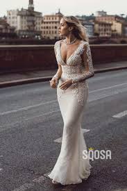 Once thought of as the staple for traditional gowns, wedding dresses with sleeves have grown to become one of the most popular options. Boho Wedding Dresses Sqosa