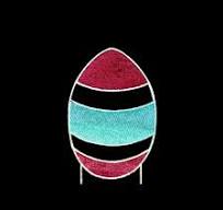 Turquoise and Magenta Glitter Mesh Easter Egg with Pink Rope Light