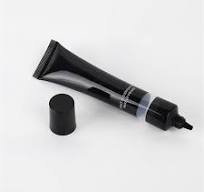 1oz Empty Black Plastic Soft Squeeze Tubes Cosmetic Eye Cream Tube Bottle  With Clear Sight Line for