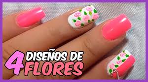 Uñas decoradas con flores sencillas para pies. 75 Disenos De Unas Decoracion De Unas Decoradas Con Flores Faciles