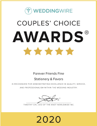 Forever Friends Fine Stationery Favors Is So Excited To Be Recognized As The Top 5 Of Wedding Professio In 2020 Wedding Wire Industrial Wedding Wedding Professional