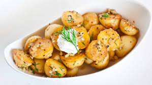 Pan Seared Garlic Baby Potatoes Recipe Video Tatyanas Everyday Food Recipe Tatyana S Everyday Food Garlic Potatoes Recipes