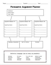 Persuasive Argument Planner Persuasive Writing Writing Lessons Writing Instruction