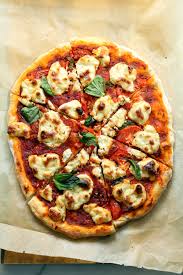 vegan margherita pizza with cashew