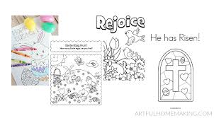 What's in the activity pack for preschoolers? Free Easter Coloring Pages For Kids Artful Homemaking