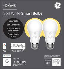 Ge Led 9 5w 60w Equivalent C By Ge Smart Home Light Bulb Soft White Color E26 Medium Base 13 Year Life 2pk Walmart Com Walmart Com