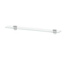 Rail shelves are 3/8 thick clear tempered glass with a flat polish edge. Bathroom Wall Shelves Ikea