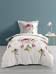 Parure De Lit 1 Ou 2 Personnes Attrape Reve Blanc Rose Linge De Lit Kiabi Parure De Lit Parure De Lit Enfant Linge De Lit
