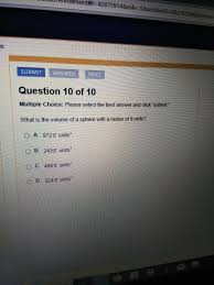R = ∛((3/4) · v / π) symbols. What Is The Volume If A Sphere With A Radius Of 9 Brainly Com