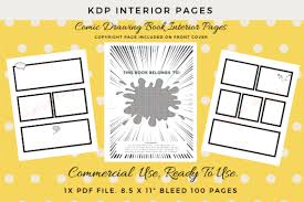 This mockup simulates a mint condition comic book (as is evident by the spring in the pages, aged comics tend to flatten over time). Comic Book Drawing Kdp Interior Graphic By Simpsys Designs Creative Fabrica