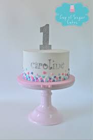 First Birthday Cake Images For Girls First Birthday Cake For A Girl Buttercream With Fondant Hearts Cup Of Sugar Cakes 1st Birthday Cakes Girls First Birthday Cake First Birthday Cakes