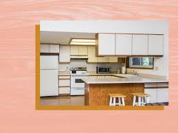 Textured tfl/melamine offers added depth and texture to any project My White And Wood Kitchen Cabinets From The 90s Are Actually Great Here S Why Apartment Therapy