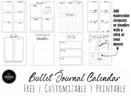 One of the best things about keeping a calendar is that we don't have to keep everything in mind. Bullet Journal Calendar Free Customizable Printable