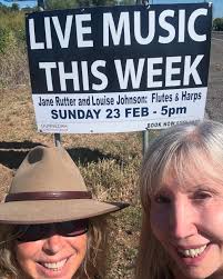 WHO??? (yes it's Jane and Louise, not Thelma and Louise! Come to our  concert tonight in Gunnedah :-) Townhall 5 pm 90 minutes of fabulous,  exciting and relaxing music ( Flute electric