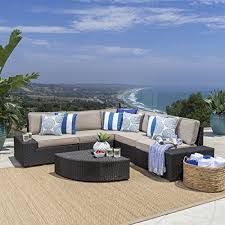 Reddington Outdoor Patio Furniture 6 Piece Sectional Sofa Https Www Amazon Com Dp B0 Rustic Outdoor Sofas Wicker Sofa Outdoor Wicker Outdoor Furniture Set