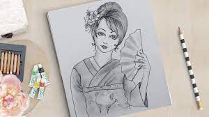 Find out how to draw cartoons and other sketches and drawings for kids. How To Draw A Japanese Girl Asian Girl Drawing Youtube