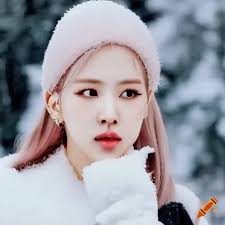 Rosé from BLACKPINK in the snow