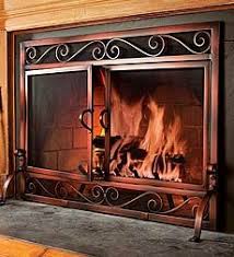 Fireplace Screens Flat Guards Fireplace Screens With Doors Plow Hearth Fireplace Screens With Doors Fireplace Doors Fireplace Tree of life single panel iron fireplace screen.