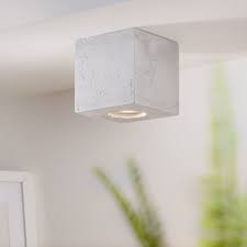 Famlights Deckenaufbauleuchte Luis Aus Beton In Grau Gu10 1 X 6 W Famlights Cli 351605 Glasleuchten Aufbaustrahler Betonlampe