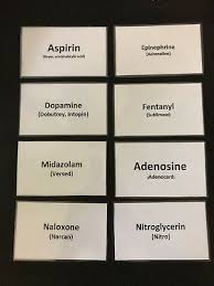 Why is it important to make reverse cards? Paramedic Ems Nurse Drug Medication Flash Cards Study Guide National Registry Ebay