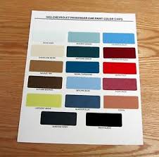 Details About 1955 Chevy Paint Chip Chart All Original Colors Usa Made