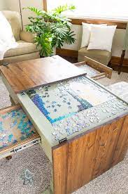 Coffee Table With Hidden Puzzle Board Home Decor Home Diy Furniture