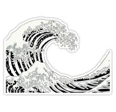 Black And White Redbubble Stickers Black And White Great Wave Stickers By Xooxoo Redbubble Black And White Stickers Black Stickers Aesthetic Stickers