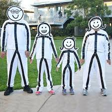 Last minute halloween diy kostüme. Stick Figure Last Minute Costume Halloween Partnerkostume Lustige Halloween Faschingskostume Ideen