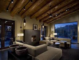 Image Of Low Profile Track Lighting That Will Give Sophistication Around The Rooms Ceiling Lights Living Room Living Room Ceiling Living Room Light Fixtures