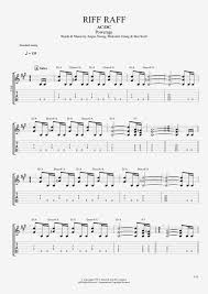 Hard rock and play along. Riff Raff By Ac Dc Full Score Guitar Pro Tab Music Theory Guitar Guitar Tabs Guitar Tabs Songs
