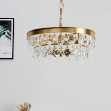 Maybe you would like to learn more about one of these? Double Layered Hanging Pendant Light Contemporary Beveled Crystal 4 Head Ceiling Lamp In Gold For Study Room Beautifulhalo Com