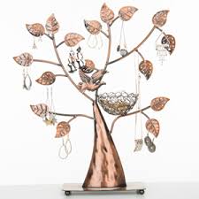 Bird nest jewelry tree earring,bracelet and necklace holder. Amazon Com Mygift Jewelry Tree Bronze Bird Nest 48 Pair Earrings Holder Bracelets Necklace Organizer Stand Home Kitchen