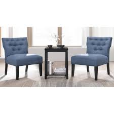 Shop our selection to find the perfect addition to your home or office. 59842 Sophie 3 Pc Denim Blue Black Accent Chairs Side Table Set