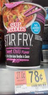 Find quality international products to add to your shopping . Cup Noodles Stir Fry Sweet Chili Flavor Jpg The Impulsive Buy