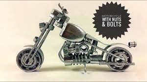 Diy Motorcycle With Nuts Bolts How To Make Motorcycle Diy Crafts Must Try Decorative Piece Youtube Motorcycle Diy Diy Motorcycle Motorcycle